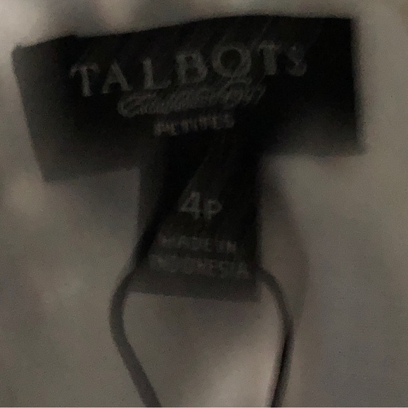 NEW - TALBOTS 100% Cotton Zebra Print Sheath Dress w/ Ruffle Hem Size 4P Petite - Picture 4 of 6